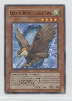 Crystal Beast Cobalt Eagle 1st Ed. YuGiOh Force of the Breaker #FOTB-EN006 2007 - Image 1