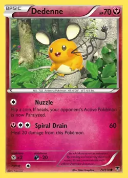 Pokemon Card - Dedenne - Phantom Forces - Rare - 70/119 - Image 1