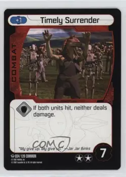 2007 Star Wars: Pocket Model Trading Card Game Ground Assault Timely Surrender - Image 1