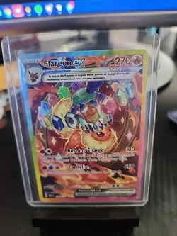Pokemon TCG Flareon EX Prismatic Evolutions 146/131 Sir Illustration Rare Card - Image 1