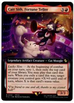 MTG Cait Sith, Fortune Teller (Extended Art)- FINAL FANTASY Commander Regular - Image 1