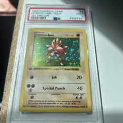 Pokemon TCG Hitmonchan 1st Edition Holo Rare Card Base Set 7/102 Psa 9 - Image 1