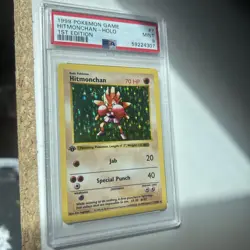 Pokemon TCG Hitmonchan 1st Edition Holo Rare Card Base Set 7/102 Psa 9 - Image 4