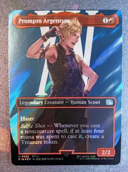MTG Prompto Argentum SURGE FOIL Borderless 0532 Magic FINAL FANTASY Fin FF - Image 1