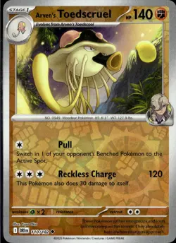 Pokemon Arven’s Toedscruel 110/182 Destined Rivals Reverse Holo 2 Card Lot - Image 1