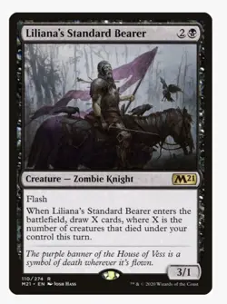 Liliana's Standard Bearer #298 M21 Magic Card In Protective Sleeve NM - Image 1