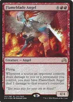 Flameblade Angel Shadows Over Innistrad Intro Pack Rare #157 LP MTG - Image 1