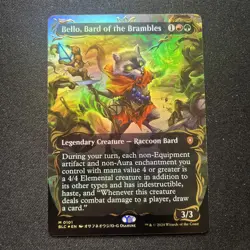 MTG Magic The Gathering Bello Bard of the Brambles Raised Foil Borderless BLC - Image 1