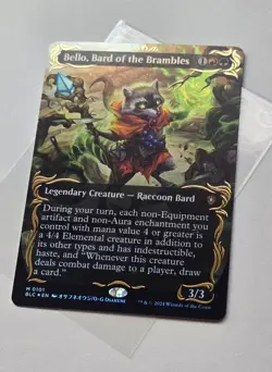 MTG Magic The Gathering Bello Bard of the Brambles Raised Foil Borderless BLC - Image 1