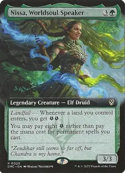 Nissa, Worldsoul Speaker Aetherdrift Commander Borderless Rare #29 Nm MTG - Image 1