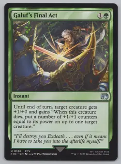 MTG Playset (4) - Final Fantasy - Galuf's Final Act #186 -j468 - Image 2