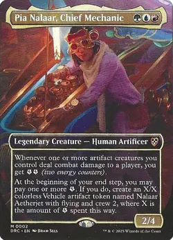 Pia Nalaar, Chief Mechanic Aetherdrift Commander Borderless MythiRare #2 Nm MTG - Image 1