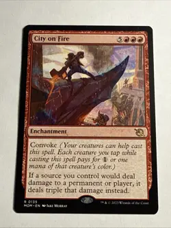 Mtg - City on Fire - 135 - March of the Machine - Magic The Gathering - Image 1