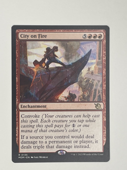 Mtg - City on Fire - 135 - March of the Machine - Magic The Gathering - Image 1