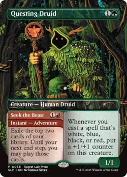 MTG English Questing Druid NM Foil Secret Lair Showdown - Image 1