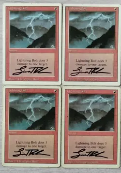 MTG Playset Lightning Bolt Signed Sierra Rush - Image 1