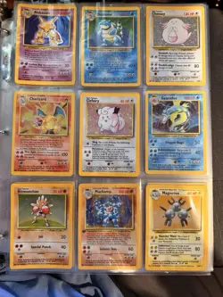 Pokemon TCG Base Set Complete Unlimited 102/102 LP Charizard WOTC 1999 LP-MP - Image 1