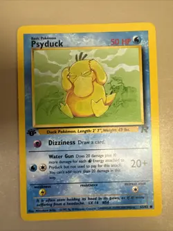 2000 POKEMON 1ST EDITION TEAM ROCKET PSYDUCK #65/82 NMMT NEVER PLAYED WIT - Image 1
