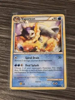 Vaporeon 52/95 Uncommon Call of Legends Pokemon Card - LP/NM - Image 1