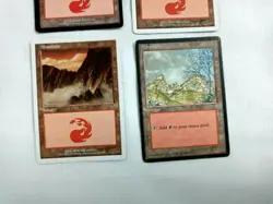 4 MTG Magic The Gathering cards Mountain Land 1995 - 2001 - Image 4