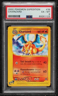 Charizard Pokemon e-Card Series Expedition PSA 6 2002 - Image 1