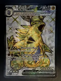 Tyranitar ex 211/197 Sv03: Obsidian Flames Holo-Pokemon Trading Card Game - Image 1