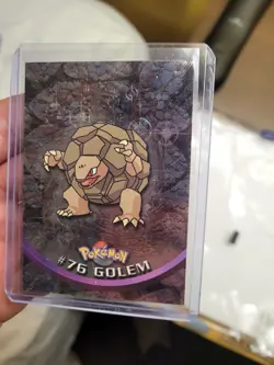 Golem #76 -TEXTURED HOLO - TOPPS Series 1 POKEMON CARD - Black Logo - LP - Image 5