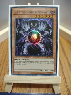 Yu-Gi-Oh Card Caius the Shadow Monarch OP19-EN004 Super Rare Collectible Game. - Image 1
