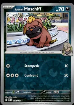 Pokemon Arven’s Maschiff 138/182 Destined Rivals Reverse Holo 2 Card Lot - Image 1