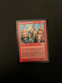 MTG Ravenous Baboons Stronghold Near Mint Magic the Gathering Vintage - Image 1