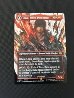 Clive Ifrit’s Dominant Borderless Near Mint FIN Final Fantasy MTG 0318 - Image 1