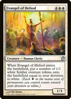 X 1 Evangel of Heliod NM Theros 011 MTG Magic The Gathering - Image 1
