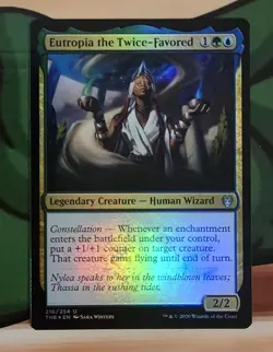 X 1 Eutropia the Twice-Favored FOIL NM Theros Beyond Death 216 MTG Magic - Image 1
