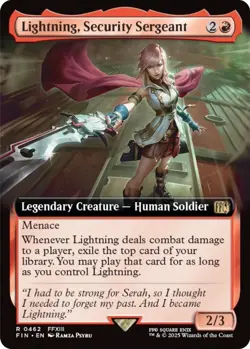 Foil - Lightning, Security Sergeant (Extended Art) - 462 / NM / English MTG - Image 1
