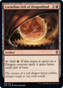 Foil - Carnelian Orb of Dragonkind - 166 / NM / English MTG - Image 1