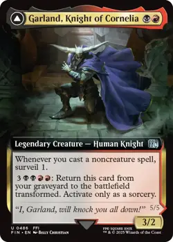 Foil - Garland, Knight of Cornelia (Extended Art) - 486 / NM / English MTG - Image 1
