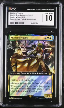 MADAME VASTRA Doctor Who Surge Foil Extended Art CGC 10 MTG - Image 1