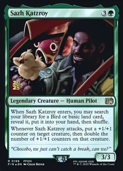 Sazh Katzroy - Foil Prerelease Promo Final Fantasy NM MTG - Image 1