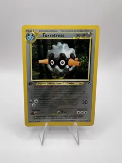 Pokemon Card - 1st Edition Forretress Neo Discovery 2/75 Holo Rare SWIRL! - Image 1