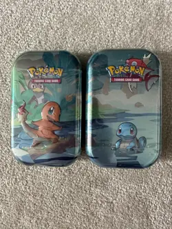 2x Pokemon TCG Kanto Friends Mini Tins Charmander & Squirtle Sealed (L24) - Image 1