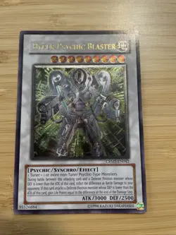 Hyper Psychic Blaster Ultimate Rare Yugioh Card CRMS-EN042 LP Yugioh - Image 1