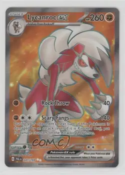 Lycanroc ex Ultra Rare Pokemon SV02: Paldea Evolved #241 1kx5 - Image 1