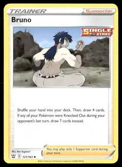 2021 Battle Styles Set Pokemon Card 121 Bruno NM - Image 1