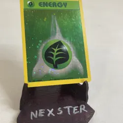 Grass Energy Reverse Holo League Promo 2002 Pokemon card LP+ - Image 1