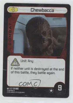 2007 Star Wars: Pocket Model Trading Card Game Chewbacca (Foil) #112 READ - Image 1