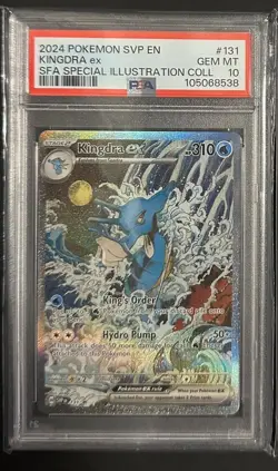 2024 POKEMON SVP EN #131 KINGDRA EX SFA SPECIAL ILLUSTRATION COLLECTION PSA 10 - Image 1