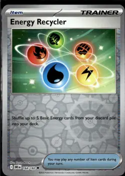 Pokemon Energy Recycler 164/182 Destined Rivals Reverse Holo 2 Card Lot - Image 1