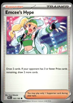 Pokemon Emcee’s Hype 163/182 Destined Rivals Non Holo Common 2 Card Lot - Image 1