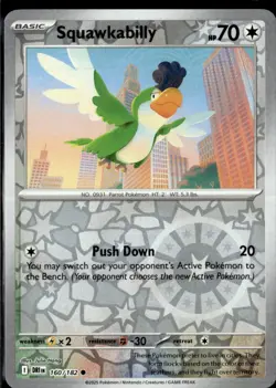 Pokemon Squawkabilly 160/182 Destined Rivals Reverse Holo Common 2 Card Lot - Image 1