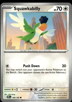 Pokemon Squawkabilly 160/182 Destined Rivals Non Holo Common 2 Card Lot - Image 1